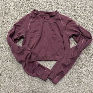 Alphalete STRATUS LS CROP Rose Long Sleeve Crop Top